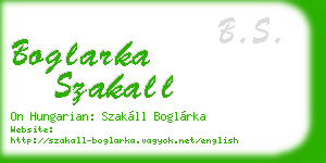 boglarka szakall business card