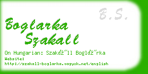 boglarka szakall business card